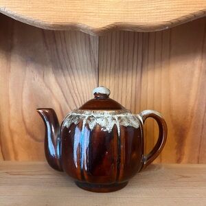 Vintage Brown Ceramic Teapot